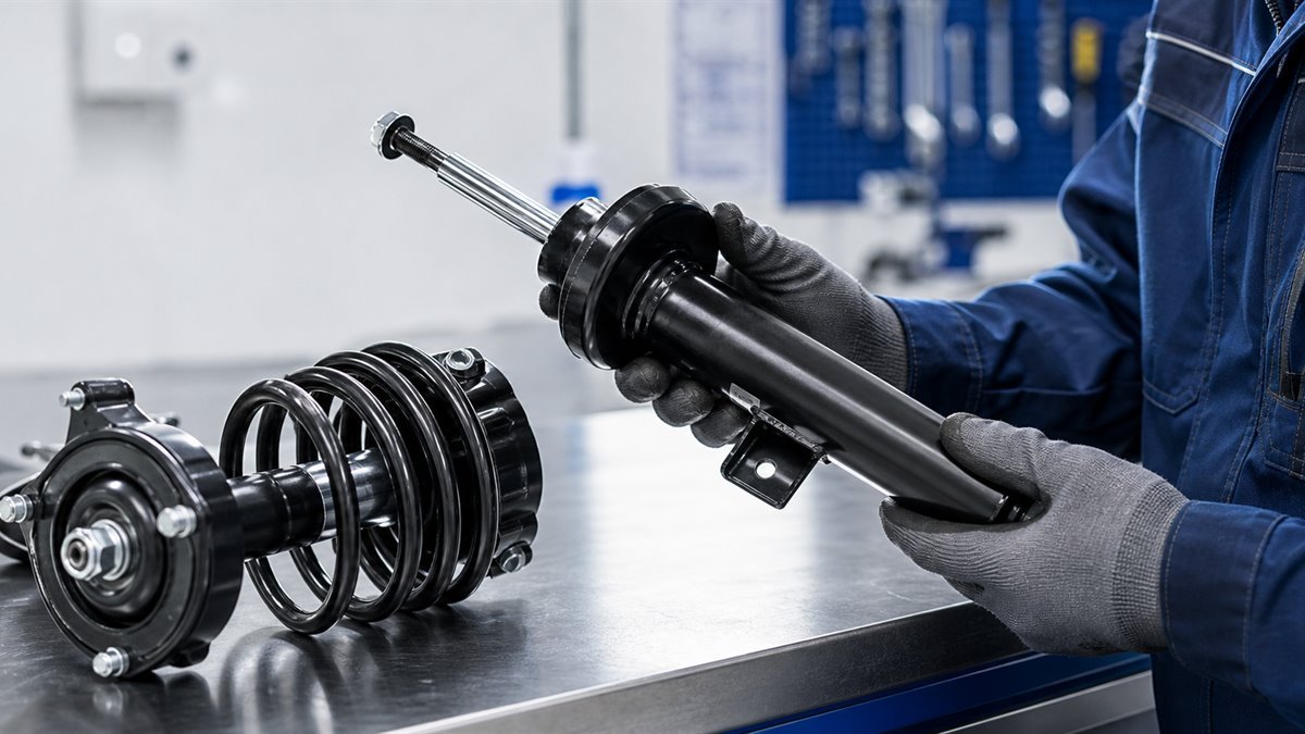 Inspecci&oacute;n de amortiguador y suspensi&oacute;n automotriz